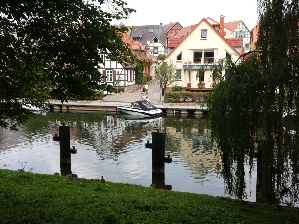 Die Eldepromenade - Blick auf die Altstadt